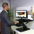 thumbnail image 2 of Boost Industries STS-DR25P 25" Sit to Stand Pedestal Desk Riser (Black), 2 of 9