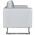 thumbnail image 2 of vidaXL Fauteuil Cube Cuir Blanc, 2 of 4