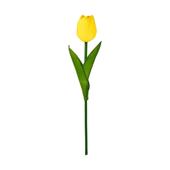 1 Pcs Fausses Tulipes Fleurs Artificielles, Tulipes Factices de 13,4 Pouces avec Tiges, Fleur en Soie Réaliste pour Déco de Cuisine à la Maison, Déco de Fête de Mariage, Centres de Table, Cadeaux de la Saint-Valentin, Jaune