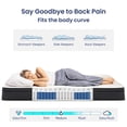 thumbnail image 3 of Full Mattress, 12 Inch Memory Foam Double Mattress in a Box, Individual Pocket Spring Mattress with Motion Isolation and Pressure Relief, CertiPUR-US, 190 L x 137 W x 30 H CM, 3 of 7