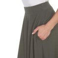 thumbnail image 4 of White Mark Women's Mid Length Fit and Flare Skirt, 4 of 5