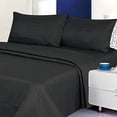 thumbnail image 1 of 700 Thread Count 100% Egyptian Cotton 4-Piece Bed Sheet Set (1 Flat, 1 Fitted Sheet, 2 Pillow Covers) 15 Inches Deep Pocket Size Stripe Pattern, 1 of 4