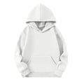 thumbnail image 3 of On Shoulder Top Children Solid Long Sleeve Hoodie Sports Casual, 3 of 7