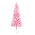 thumbnail image 3 of Holiday Time 6.5' Pre-lit Pink Flocked Pine Tree, Pink, 3 of 6