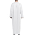 thumbnail image 3 of Men's Muslim Robe Retro Islamic Arab Kaftans for Men Eid Muslim Thobe Dubai Ramadan Daily Clothes, Muslim Shirt Robe with Pockets, 3 of 4