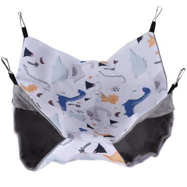 Pet Hamster Hanging Hammock Bunkbed Small Pet Bed Toy Suitable for Hamsters Mice White Rats and Other Small PetsL Little Dinosaur