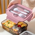 thumbnail image 1 of Uuiauoio Boîte à Lunch Compartimentée Isolée avec Conception Étanche, Contenant Bento Compatible Micro-Ondes pour le Bureau et l'École, Préparation de Repas Portable avec Couverts Inclus pour Adultes, 1 of 6