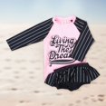thumbnail image 1 of Toddler Girls Rash Guard Swimsuit Hawaiian Ruffle Sun Protection Long Sleeve Kids Bathing Suits 12-18 Months Girls Clothing, 1 of 3