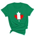 thumbnail image 3 of TopLLC Tenues du 4 Juillet pour Femmes Hauts d'Été pour Femmes, Hauts d'Été pour Femmes 2024 T-Shirt d'Été Basique à Manches Courtes Décontracté pour Femmes Blouse à Imprimé Feuille d'Érable de la Fête du Canada T-Shirt à Col Rond, 3 of 3