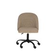 thumbnail image 4 of Linon Stormy Adjustable Swivel Office Chair Black Metal Base in Beige Fabric, 4 of 18