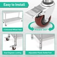 thumbnail image 4 of BeesClover Stainless Steel Prep Work Table, Commercial Workstations, NSF Commercial Heavy Duty Worktablefor Kitchen Restaurant,Home,Hotel,Outdoor, 4 of 9
