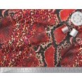 thumbnail image 2 of Soimoi Orange Modal Satin Fabric Leopard & Snake Animal Skin Print Fabric by Yard 42 Inch Wide, 2 of 3