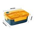 thumbnail image 3 of Dvkptbk 3 Compartments In One Large Lunch Box Leakproof Lunch Box Suitable for Dining Out Work Plastic Microwave Lunch Box Sealed Adult,Gift for Backs To School Season, 3 of 8