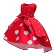 thumbnail image 2 of Liquidation d'Économies d'Hiver! PEZHADA Robe d'Hiver pour Fillette pour Tout-Petit, Style Explosion Vêtements pour Enfants Robe pour Fille à Pois Rétro Robe de Princesse pour Enfants Robe de Performance de Noël Rouge 9-10 Ans, 2 of 6