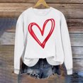 thumbnail image 3 of Yuyuzo Chandails en Molleton pour Femmes Décontractés Saint-Valentin Manches Longues Col Rond Ample Ajusté Mince Chandail Tops, 3 of 5