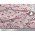 thumbnail image 2 of Soimoi Polyester Crepe Fabric Flamingo Bird Print Fabric by The Yard 52 Inch Wide, 2 of 3