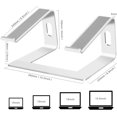 thumbnail image 2 of Laptop Stand Aluminum Laptop Riser Compatible with Apple Mac MacBook Air Pro to Notebook Computer Ergonomic Elevator Holder (Pink), 2 of 7
