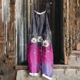 thumbnail image 2 of yoeyez Rompers for Women Summer,Ladies Print Summer Plus Size Long Jumpsuits Sleeveless Adjustable Straps Backless Overalls Jumpsuits With Pockets Hot Pink,M, 2 of 6