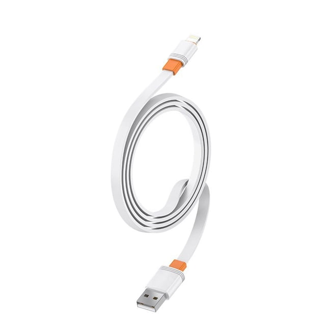 CB33 USB-A Cable USB-A to Type-C A-l Micro Charging Cable in white with a lighting head. Made from durable TPE material, it supports fast charging up to 3A and data transfer speeds of 480 Mbps. Compatible with hard drives, PD docking stations, smartphones, laptops, and tablets. The 1-meter cable is designed for rugged use, enduring over 10,000 bending tests.