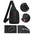 thumbnail image 1 of Ovzne Fashionable Embroidery Diamond Shoulder Crossbody Bag Large Capacity Watertight Backpack With Data Hole On Clearance, 1 of 6