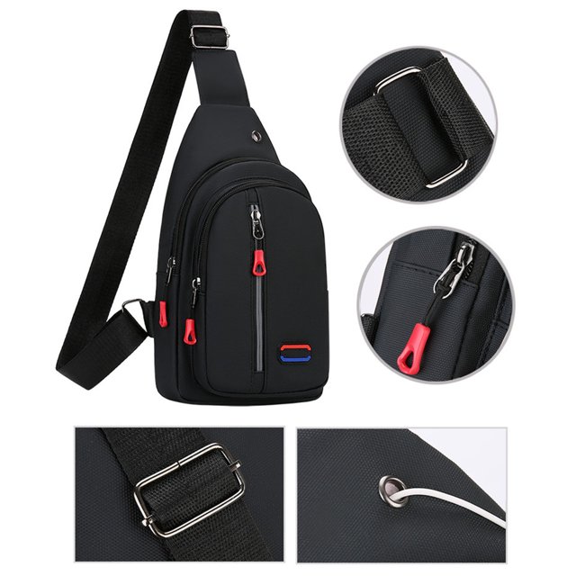 Ovzne Fashionable Embroidery Diamond Shoulder Crossbody Bag Large Capacity Watertight Backpack With Data Hole On Clearance