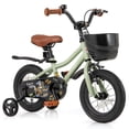 thumbnail image 1 of Costway 12" Kid's Bike with Training Wheels Adjustable Handlebar & Seat Handbrake Green, 1 of 10