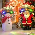 thumbnail image 1 of Yescom Décoration de Table de Noël Bonhomme de Neige & Père Noël Thème de Noël Mariage Fête à la Maison Décoration de Table Lot de 2, 1 of 9