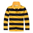 thumbnail image 1 of Polos pour Garçons Chemise à Rayures Col Chemise de Rugby Chemise Boutonnée Garçon Chemise à Manches Courtes 3-4 Ans Mode Garçons, 1 of 2