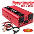 thumbnail image 2 of Car Vehicle Power Inverter 500W/1500W DC 12V To AC 110V 120V Converter 1 USB, 2 of 5