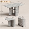 thumbnail image 3 of HOMCOM Folding Dining Table, Drop Leaf Table with 2-tier Shelves, 3 of 10