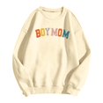 thumbnail image 1 of HNMKIU Chandails pour Femmes Garçon Chandail Maman Chandail pour Femmes Maman Chandail Vie de Maman Chandail pour Maman Chandail à Capuchon Mode Maman Col Rond Chandail, 1 of 2