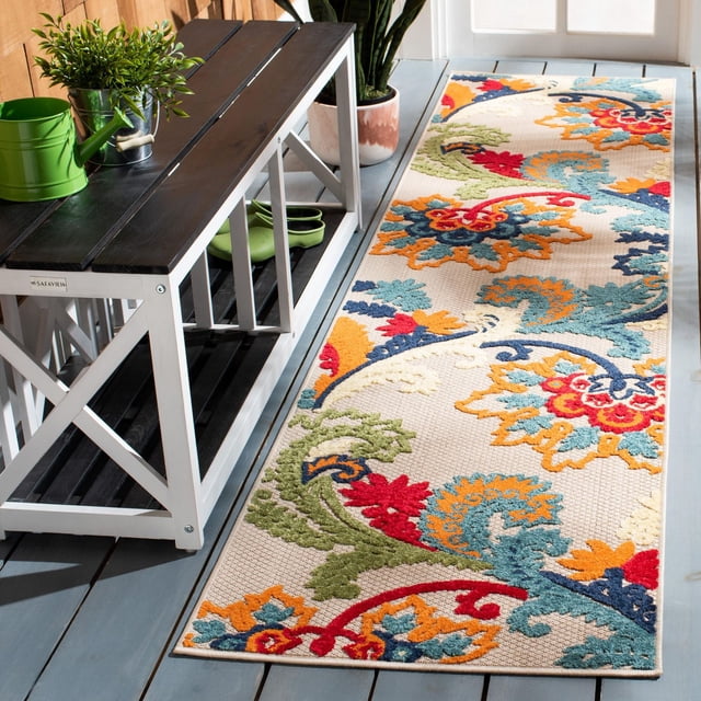 SAFAVIEH Cabana Kuzman Tapis Floral Extérieur