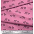 thumbnail image 2 of Soimoi Polyester Crepe Fabric Bull Dog Fabric Prints by Yard 52 Inch Wide, 2 of 3