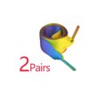 thumbnail image 3 of INSPIRE CHIC Extra Wide Shoe Laces Satin Ribbon Flat Gradient Colorful Shoe Strings for Sneakers Multi Green 140cm/55.1", 3 of 6