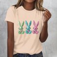 thumbnail image 2 of Pisexur Hauts de Printemps pour Femmes 2025, Hauts d'Entraînement Femmes, Hauts d'Entraînement Femmes T-Shirt Imprimé Manches Courtes Col Rond Chandail à la Mode Kaki, 2TG, 2 of 5