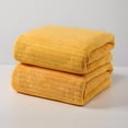 thumbnail image 2 of 2 Pack Yellow Stripe Hand Towels Microfiber Absorbent Soft Face Towel Set for Bathroom 14 x 30 Inch, 2 of 6