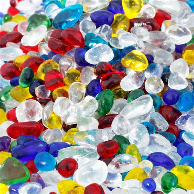 1 lbs Lampwork Glass Tumbled Chips Stone