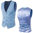 thumbnail image 5 of Jovati Sleeveless Suit Vest for Men, Solid Color, Polyester Blend, Slim Fit, Button Front, Casual Formal Wear, Spring Summer, 5 of 5