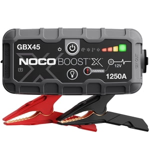 NOCO Boost X GBX45 1250A 12V UltraSafe Démarreur de saut au lithium portable, Booster de batterie de voiture, USB-C Chargeur de banque de puissance et câbles de saut pour des moteurs diesel de 6,5 litres et de 4,0 litres