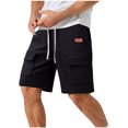 thumbnail image 2 of Styesk Mens Shorts Men Solid Color Casual Fashion With Pockets Lacing Waist Short Pants, 2 of 8