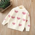 thumbnail image 4 of LckLvx Girls Sweaters Cute Crewneck Heart Pattern Pullover Trendy Long Sleeve Knit Tops, 4 of 6