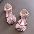 thumbnail image 4 of RXIRUCGD Chaussures Mode Été Sandales Filles Robe Performance Chaussures de Danse Paillettes Perle Maille Nœud Boucle Chaussures de Princesse, 4 of 5