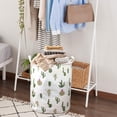 thumbnail image 4 of Fridja Clearance Large Dirty Basket with Handle Inner Foldable Storage Basket Doll Organizer Home Decor Clearance, 4 of 6