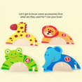 thumbnail image 4 of maytalsory Kids Croquet Set Cartoon Wood Gate Ball Toys Kids Development Toy Parent Child Game, 4 of 9