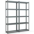thumbnail image 1 of Gymax 2 PCS 5-Tier Metal Shelving Unit Heavy Duty Wire Storage Rack with Anti-slip Foot Pads, 1 of 9