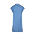 thumbnail image 4 of CEHVOM Robe pour Femme Mode Manches Courtes Ajustée Couleur Unie Robe MIDI en Denim, 4 of 5