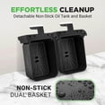 thumbnail image 4 of NutriChef Double Basket Air Fryer, 9 Cooking Options/Presets, Precise Temp Control, Oil-Free Cooking with Transparent Window, Dual 4.4QT Baskets for Versatile Meals, Sleek Black Design, 4 of 5