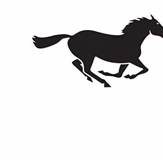 Horse Mustang - Vinyl Decal Sticker - 7" x 3.75" - Black