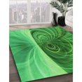 thumbnail image 3 of Ahgly Company Machine Washable Indoor Rectangle Transitional Green Area Rugs, 5' x 7', 3 of 7