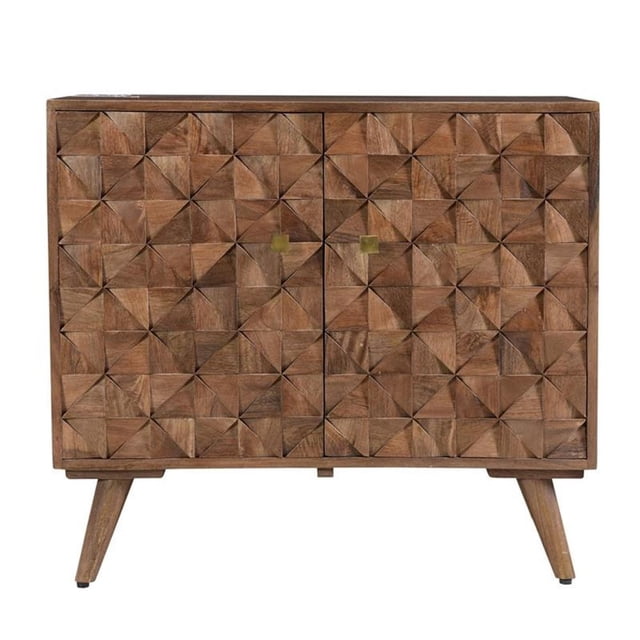 Steve Silver Veneto Armoire d'Appoint en Bois Massif Noyer Mat